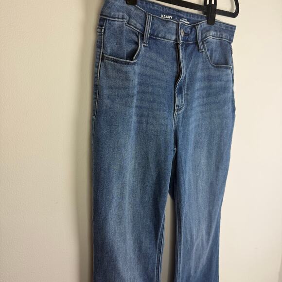 Old Navy Womens High-Rise Wow Flare Stretch Pockets Casual Medium Blue Jeans 8 - Picture 3 of 10